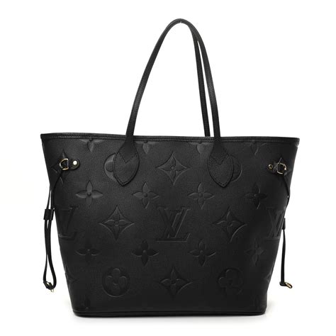 louis vuitton black embossed Neverfull